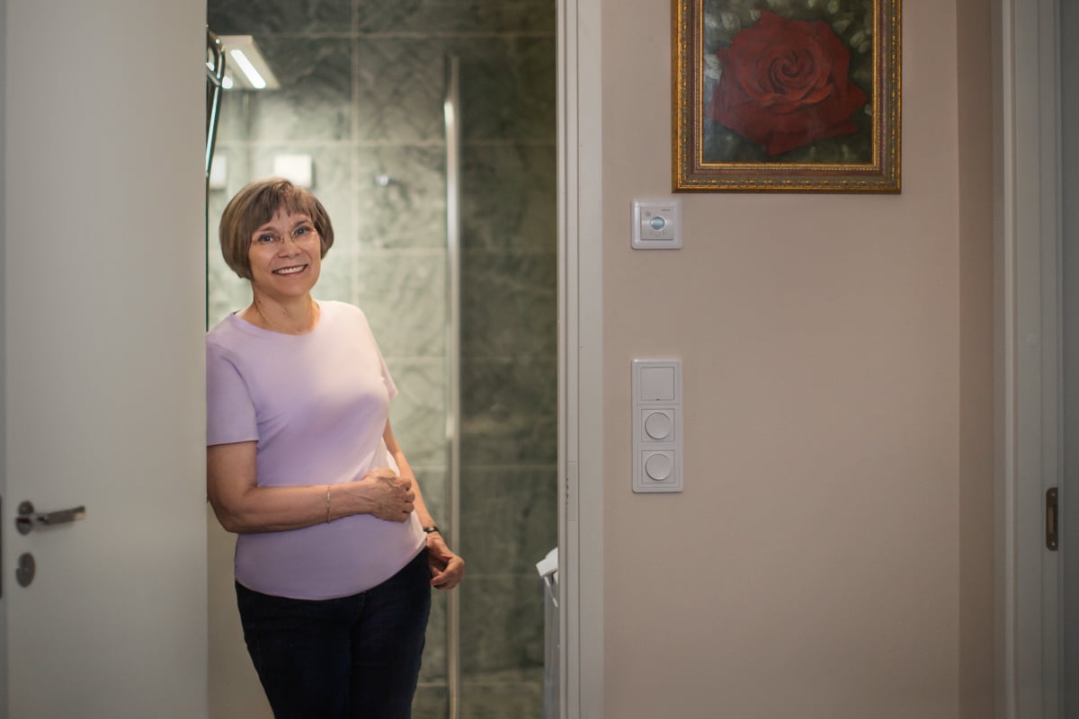 Valmistunut kylpyhuoneremontti Kauniaisissa, Hannele Merivuori