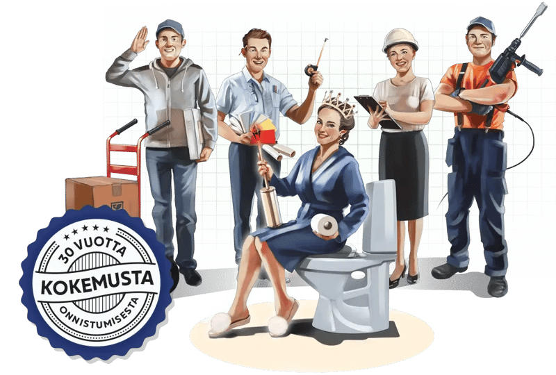 Blosius kylpyhuoneremontit - 30 vuotta kokemusta märkätilaremonteista
