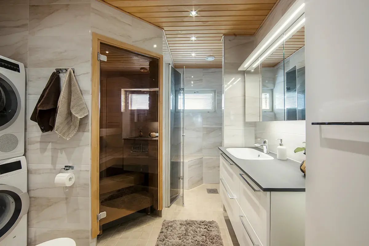 Kylpyhuone ja sauna