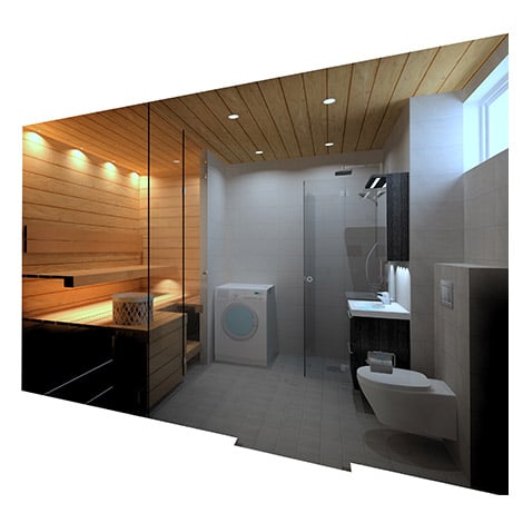 Sauna 3D-kuva