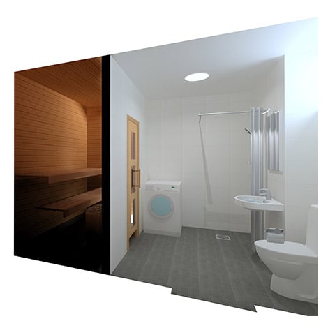 Sauna 3D-kuva